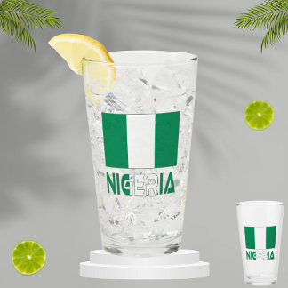Nigeriansk flagga och Nigeria Glaskopp