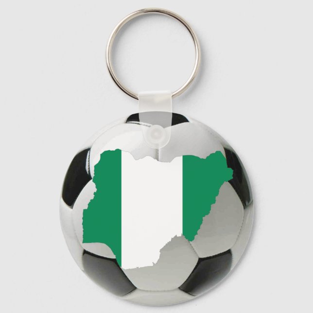 Nigeriansk fotboll nyckelring (Framsida)