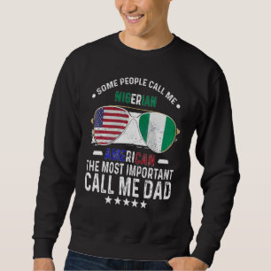 Nigeriansk pappa fadersdag pappa nigeriansk amerik lång ärmad tröja