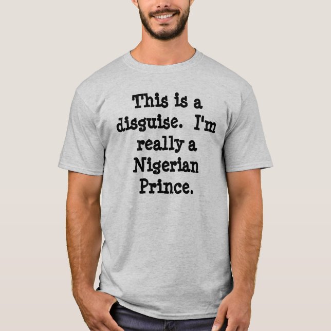 Nigeriansk Prince Kostymera T Shirt (Framsida)