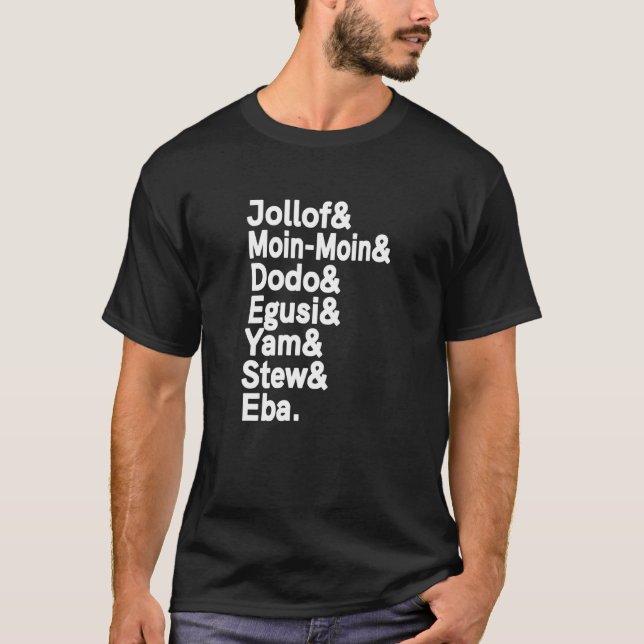 Nigerianska afrikanska Mat Jollof Ris Nigeria Naij T Shirt (Framsida)