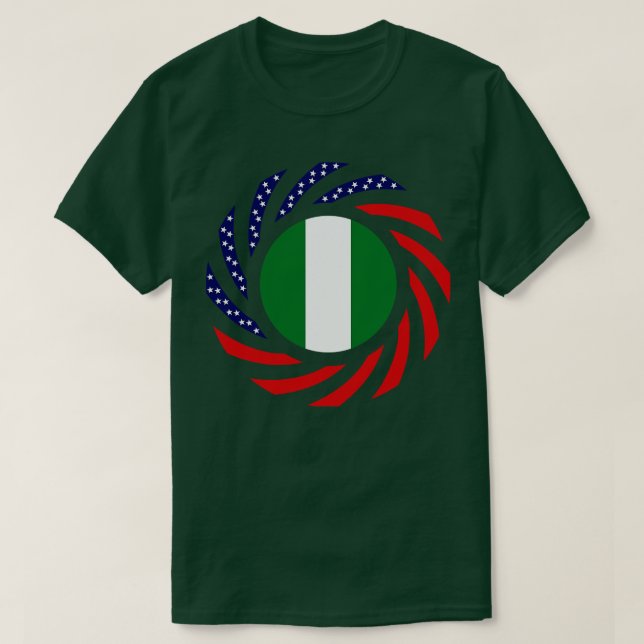 Nigerianska amerikanska multinationella patriot Fl T Shirt (Design framsida)