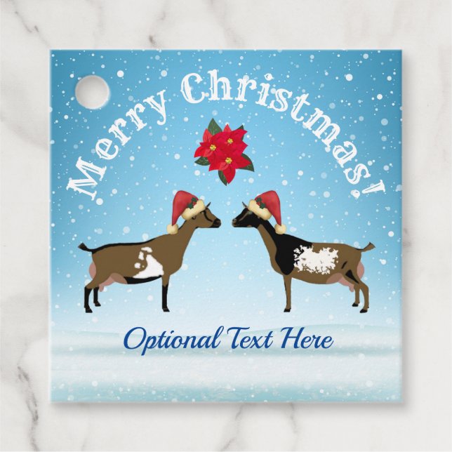 Nigerianska Dwarf-älvjullen i snö Gåvor Etiketter (Framsida)