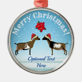 Nigerianska Dwarf-älvjullen i snö Julgransprydnad Metall