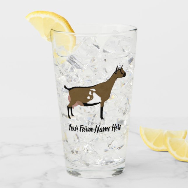 nigerianska Dwarf Dairy Goat Glaskopp (Framsida Ice)