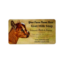 Nigerianska Dwarf Kid Goat Mjölk Soap-etikett Adressetikett