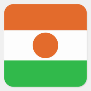 Nigerianska Flagga, Flagga Niger Fyrkantigt Klistermärke
