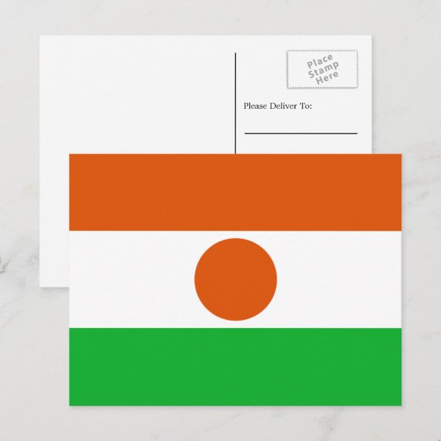 Nigerianska Flagga, Flagga Niger Vykort (Fram/baksida)