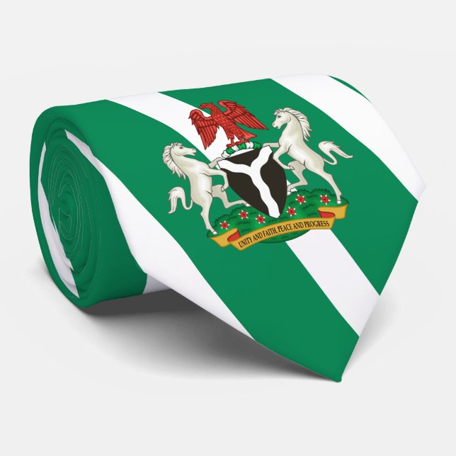 Nigerianska Flagga & Jacka av Arm, Nigerias Flagga Slips (Rullad)