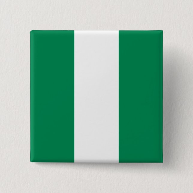 Nigerianska Flagga Knapp (Framsida)