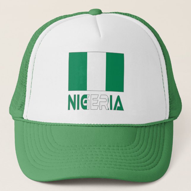 Nigerianska Flagga och Nigeria Truckerkeps (Framsida)