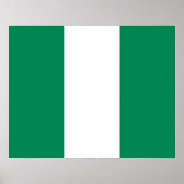 Nigerianska Flagga Poster (Framsidan)