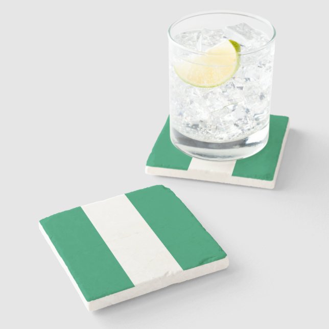 Nigerianska Flagga Stenunderlägg (Sidan)