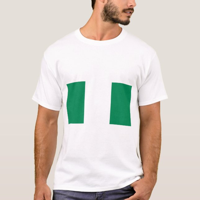 Nigerianska Flagga T Shirt (Framsida)