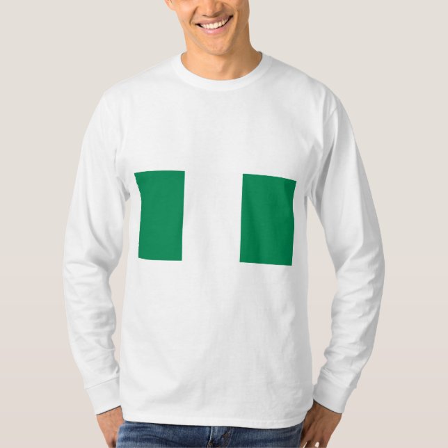 Nigerianska Flagga T Shirt (Framsida)
