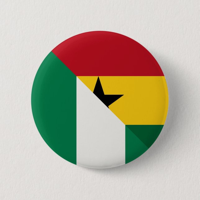 Nigerianska Ghanaian Flagga Nigeria Ghana Naija Knapp (Framsida)