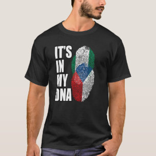Nigerianska Och Tjeckiska Mix DNA Flagga Arv T Shirt