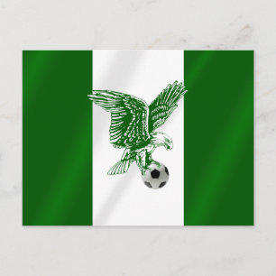 Nigerianska Toppen Eagles-flagga Vykort