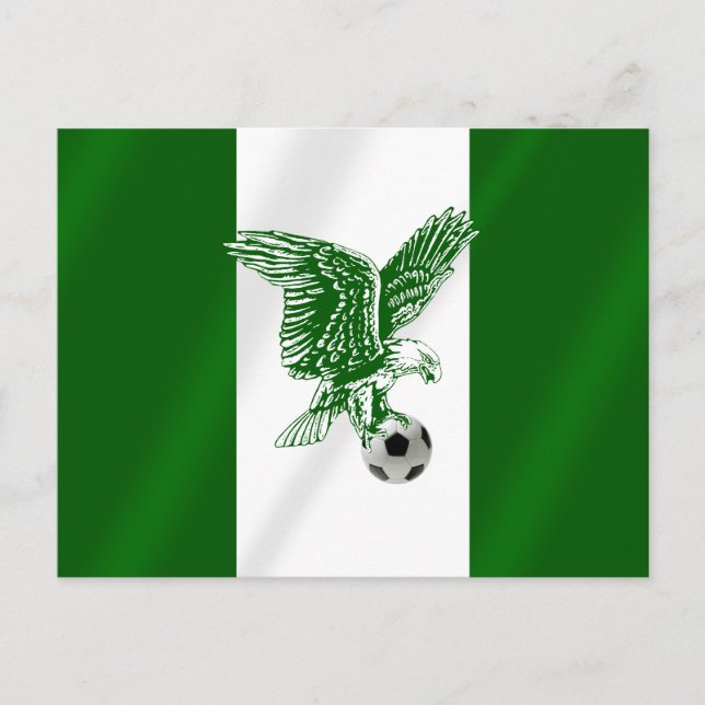 Nigerianska Toppen Eagles-flagga Vykort (Framsida)