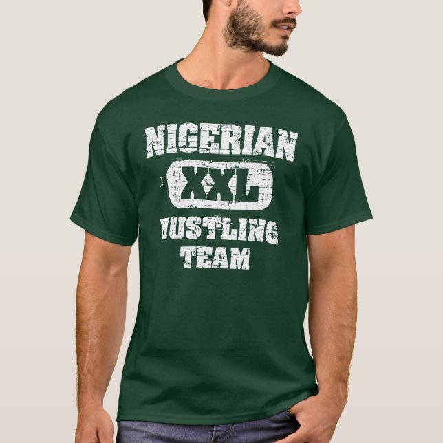 Nigerianskt hustling lag t-shirt (Framsida)