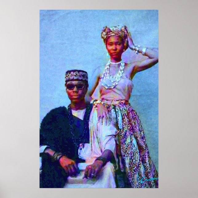 Nigerianskt par porträtt poster (Framsidan)