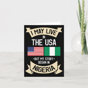 Nigerias amerikanska Flagga USA nigerianska rotgåv Kort