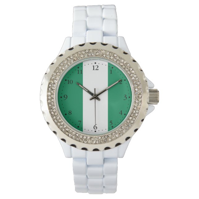 Nigerias flagga armbandsur (Framsida)