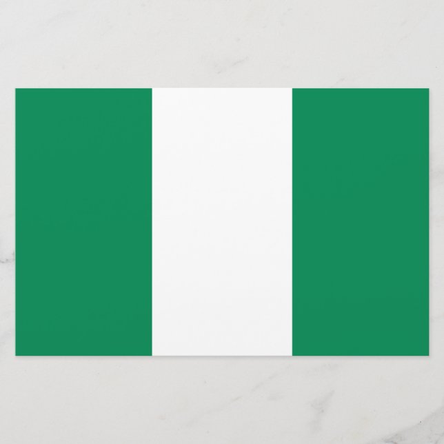Nigerias flagga brevpapper (Framsida)