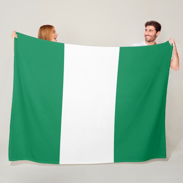 Nigerias flagga fleecefilt (På plats)