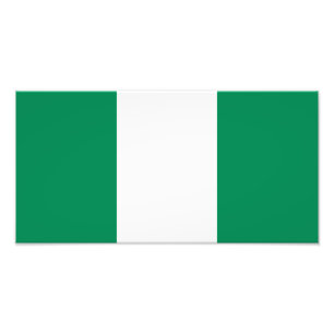 Nigerias flagga fototryck