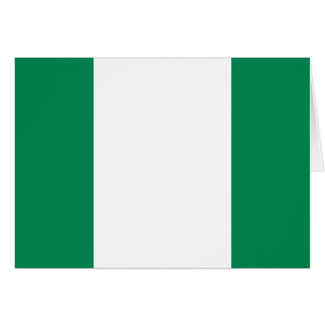 Nigerias flagga hälsningskort (Framsidan Horizontal)