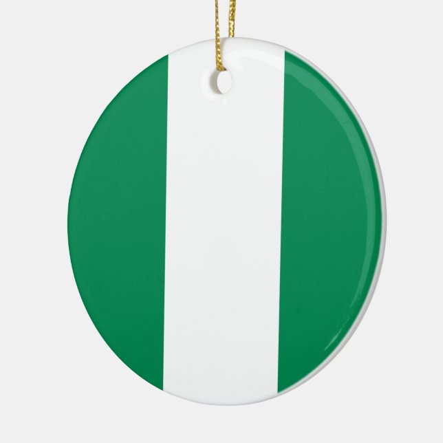 Nigerias flagga julgransprydnad keramik (Vänster)