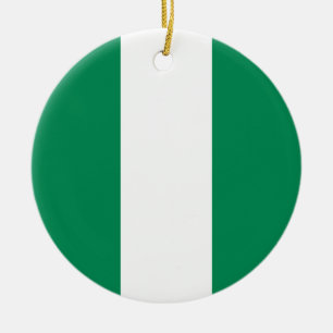 Nigerias flagga julgransprydnad keramik