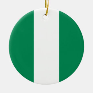 Nigerias flagga julgransprydnad keramik