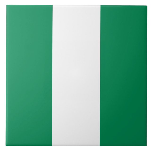 Nigerias flagga kakelplatta (Framsidan)