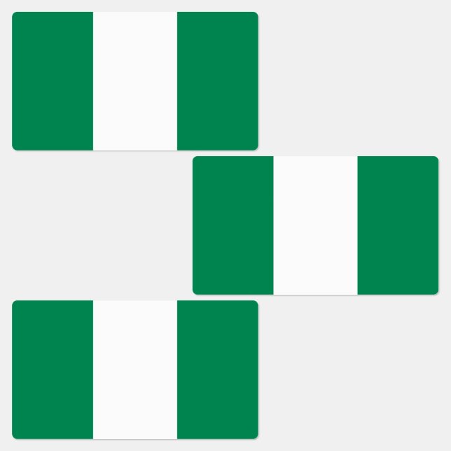 Nigerias flagga klistermärke (Grupp)