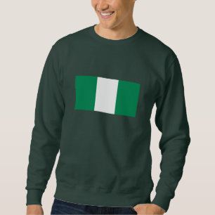 Nigerias flagga lång ärmad tröja