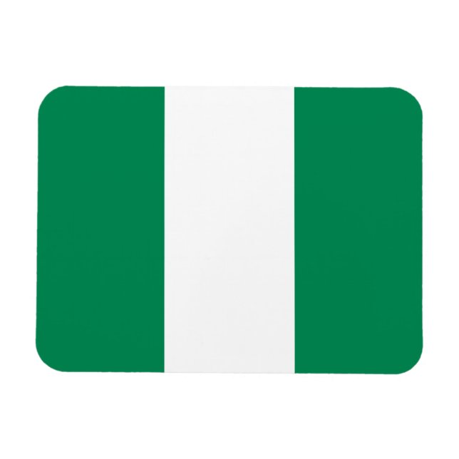 Nigerias flagga magnet (Horisontell)