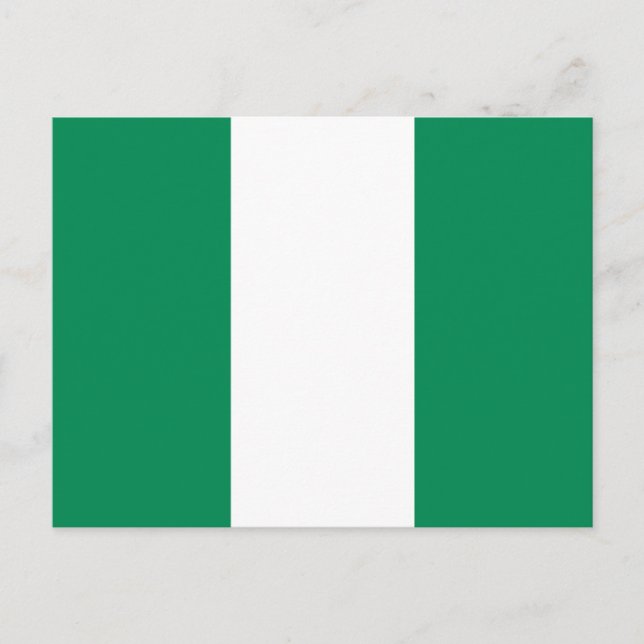 Nigerias Flagga Postcard Vykort (Framsida)