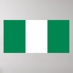 Nigerias flagga poster