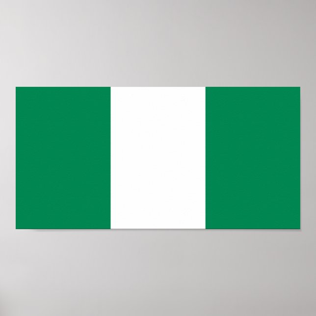 Nigerias flagga poster (Framsidan)