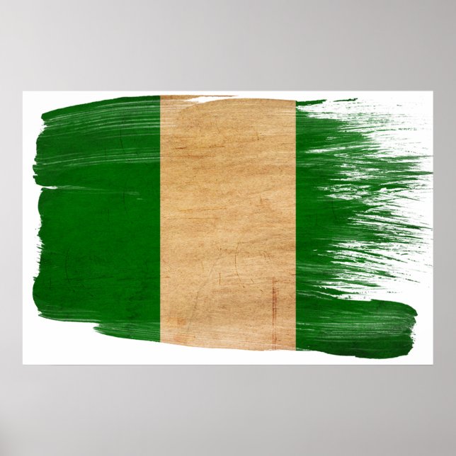 Nigerias Flagga Poster (Framsidan)
