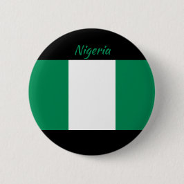 Nigerias Flagga Round-knapp Knapp
