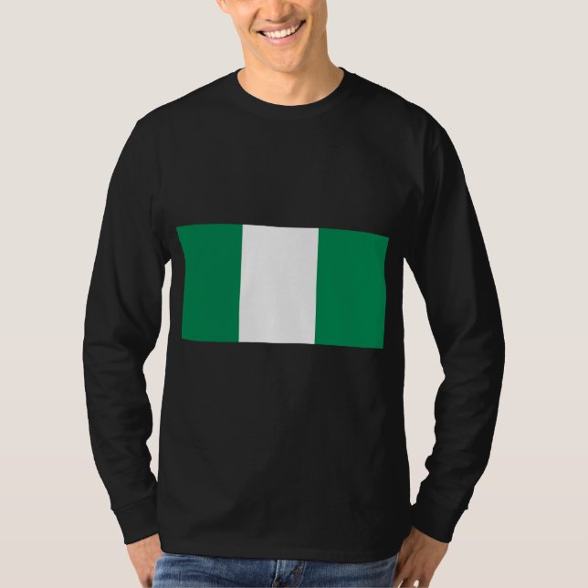 Nigerias flagga t shirt (Framsida)