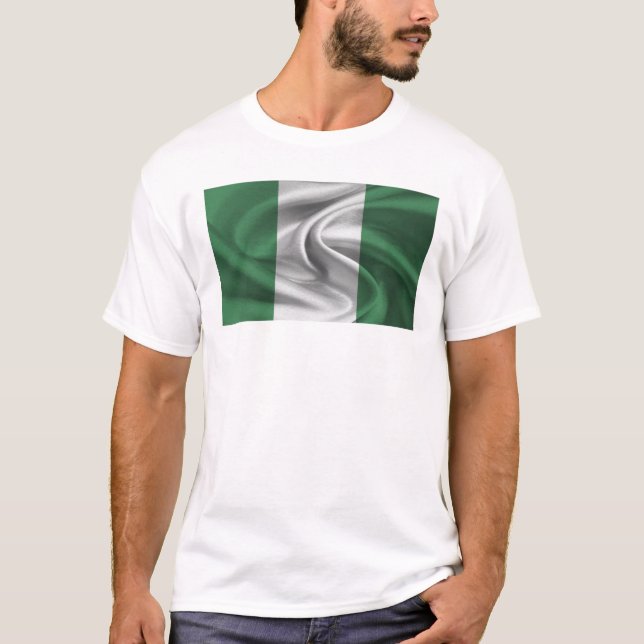 Nigerias flagga t shirt (Framsida)
