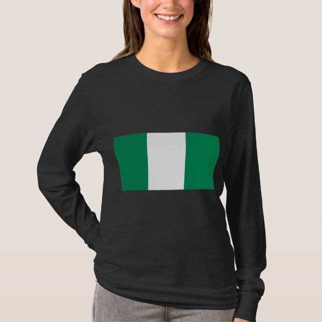 Nigerias flagga t shirt (Framsida)