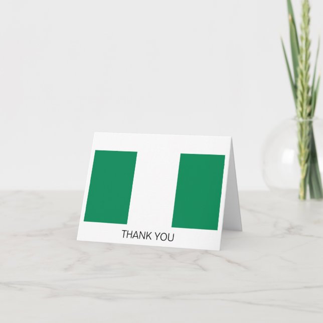 Nigerias flagga tack kort (Framsida)