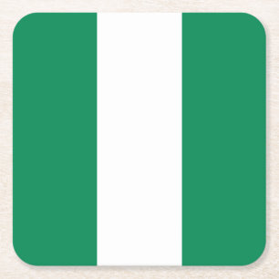 Nigerias flagga underlägg papper kvadrat