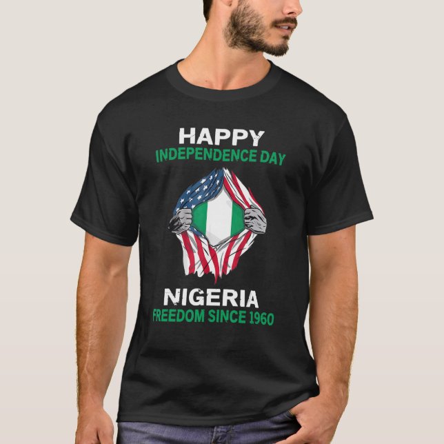 Nigerias frihet lycklig Independence day sedan 196 T Shirt (Framsida)