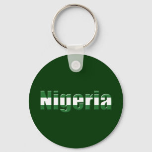 Nigerias Logotyp i färg i Nigerias flagga Nyckelring